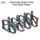 PROMEND Camouflage Carbon tube Bicycle Pedal MTB Road Bike Pedal 3 Bearings