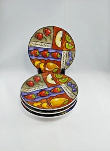 MSC INTERNATIONAL JOIE DE VIVRE APPETIZER/DESSER 4 PLATES DESIG BY LYSE-ANNE ROY - Picture 1 of 7