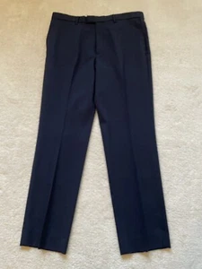 SALE!!Banana Republic Mens 35X32 (36x31) Blue Marzotto Wool Slim Fit Dress Pants - Picture 1 of 13