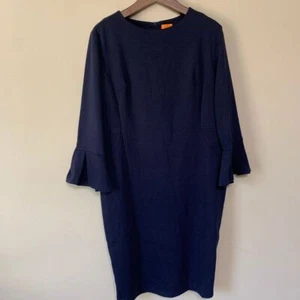 Vestido MaryCrafts Nuevo con Etiquetas Azul Marino Manga Acampanada Talla 22 - Imagen 1 de 10