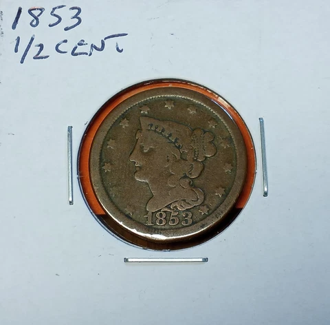 1853 Half Cent or Cover