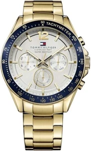 Tommy Hilfiger Luke Gold Stainless Steel Multifunction Sports Mens Watch 1791121 - Picture 1 of 3