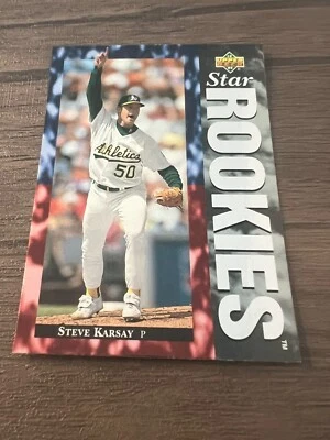 1994 Upper Deck Star Rookies Baseball Card #20 Steve Karsay, As RC (O1) - Image 1 of 2