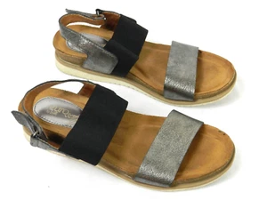 Euro Soft By Sofft Sandals Womens 6.5 M Silver Slingback Sandals Open Toe - Picture 1 of 6