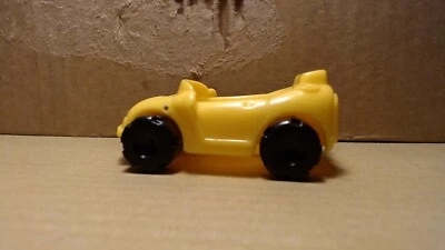 2002 Mattel Yellow Plastic Car w/ Black Wheels China 3.5" Long - Image 1 of 4