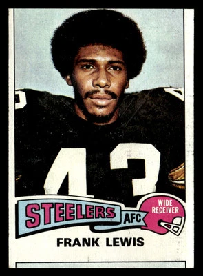 Frank Lewis 1975 Topps Card #71 Pittsburgh Steelers (MC) - Image 1 of 2