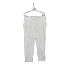Talbots Women's White Jeans Size 8 Signature Ankle Mid Rise Cotton Stretch Pants - Picture 1 of 7
