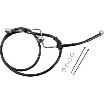DS Black Rear Brake Line Kit w non ABS Harley-Davidson Road Glide 2015-2019 - Image 1 of 4