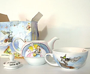 Wizard of Oz 2011 Paul Cardew Design Tea For One Teapot & Cup, Lid Colorful NIB - Picture 1 of 12