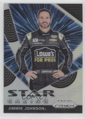 2018 Panini Prizm Star Gazing Silver Prizm Jimmie Johnson #65 HOF - Image 1 of 2