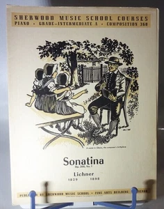 Sonatine Op 266 Nr. 1 Lichner Klavier Mittelstufe A Noten 1952 Sherwood Vintage - Bild 1 von 3