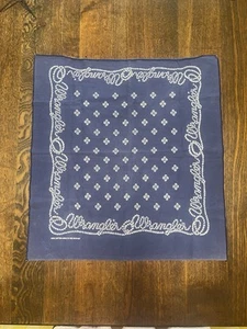Wrangler Bandana Vintage Blue Western Rope Classic Cotton Square Hanky - Picture 1 of 8