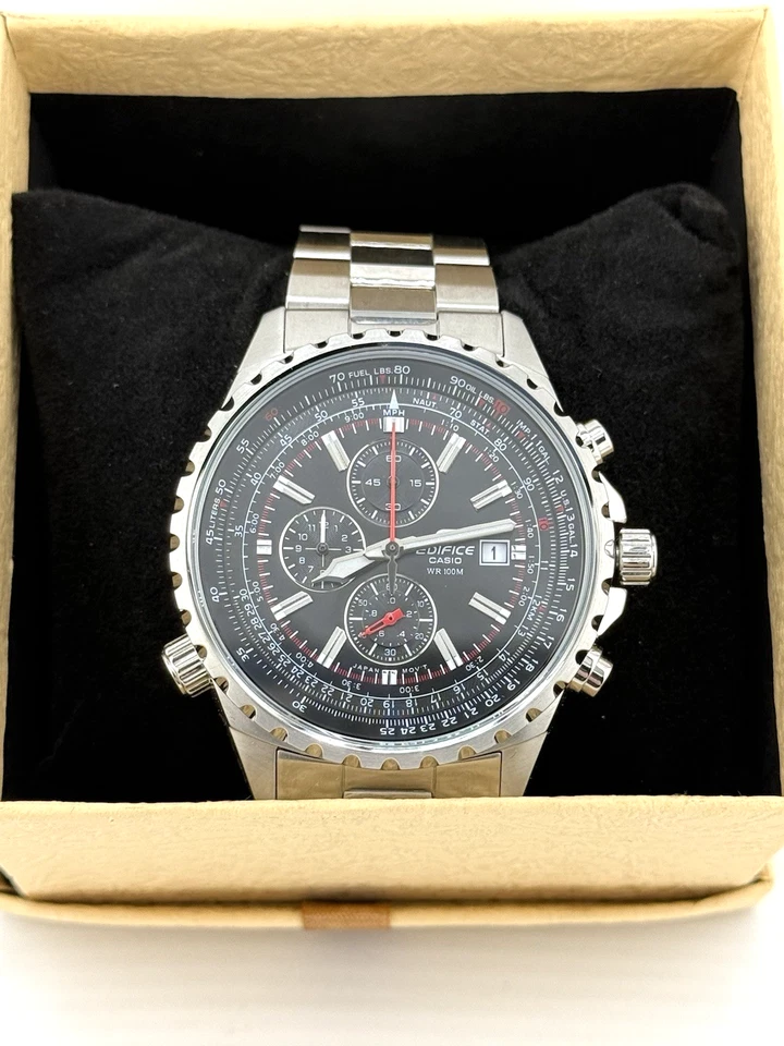 Casio EF527D-1AV, Reloj Edifice, Cronógrafo, Fecha, 100 Metros, Estuche 50MM - ¡Nuevo! Foto 1 de 4
