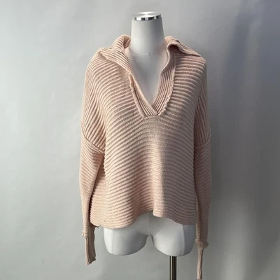 Suéter Free People Mujer Pequeño Acanalado Tejido Cuello en V Pullover Boho Ligero Foto 1 de 4