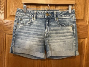 AE82 NUEVO Pantalones Cortos American Eagle Midi Super Elastizados Denim Para Mujer 10 - Imagen 1 de 3