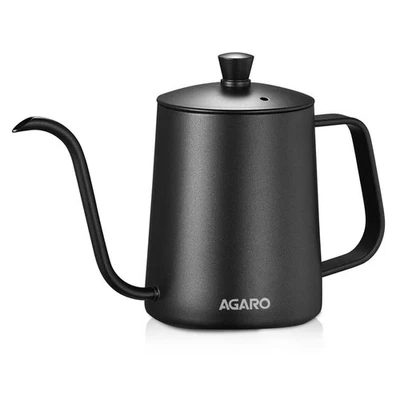AGARO Elite Goose Neck Kettle, 600 ml, Stainless Body with Teflon Coating, Black - Image 1 of 4