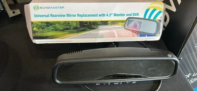 EchoMaster Universal Rearview Mirror Replacement with 4.3" Monitor & DVR Mirror - Image 1 of 2