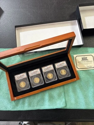 2008 $1 Presidential Proof Dollar Set Of Four Proof Coins In Display Case - Image 1 of 4
