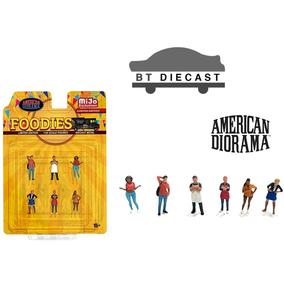 AMERICAN DIORAMA 1/64 DIECAST FIGURES SET FOODIES AD-64531 - Image 1 of 1