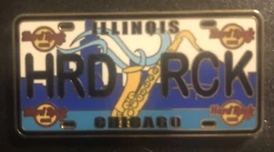 HARD ROCK CAFE CHICAGO  IL LICENSE PLATE SERIES HAT LAPEL ENAMEL PIN  1” X 2” - Picture 1 of 4