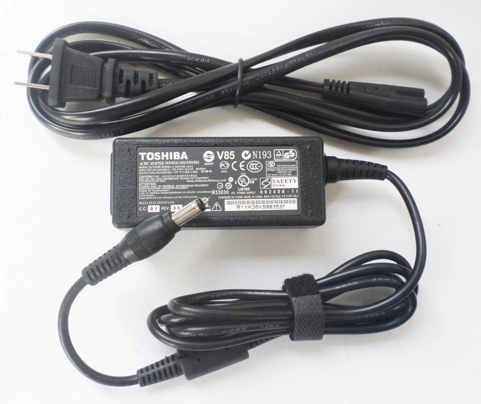 Genuine AC Adapter Charger For Toshiba NB500-10F NB500-10G NB500-10H 19V 1.58A - Image 1 of 2