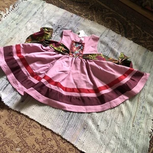 Matilda Jane Dress Girls 4 Paint by Numbers Calypso Pink Tie Twirl Sleeveless - Picture 1 of 5