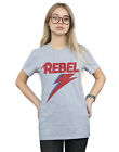 David Bowie Mujer Distressed Rebel Camiseta Del Novio Fit
