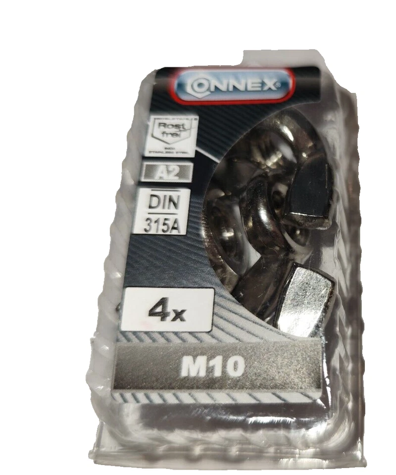 Flügelmutter M10 4 stück Edelstahl Din 315A - Bild 1 von 1