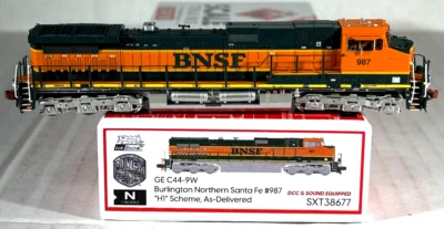 SCALETRAINS N SCALE GE C44-9W LOCOMOTIVE SOUND&DCC BNSF SXT38677 - Image 1 of 3
