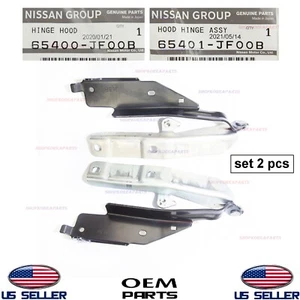 Genuine Hood Hinges Left+Right ⭐OEM⭐ set 2pcs NISSAN INFINITI *See compatibility - Picture 1 of 5