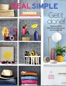Real Simple Magazine May 2025 Organize Right Way To Self Care Things Cooks Know - Picture 1 of 1