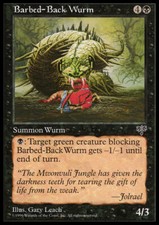 Magic the Gathering MTG Barbed-Back Wurm (105) Mirage   LP