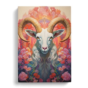 Goat Orphism Canvas Wall Art Print Framed Picture Home Decor Living Room Bedroom - Picture 1 of 4