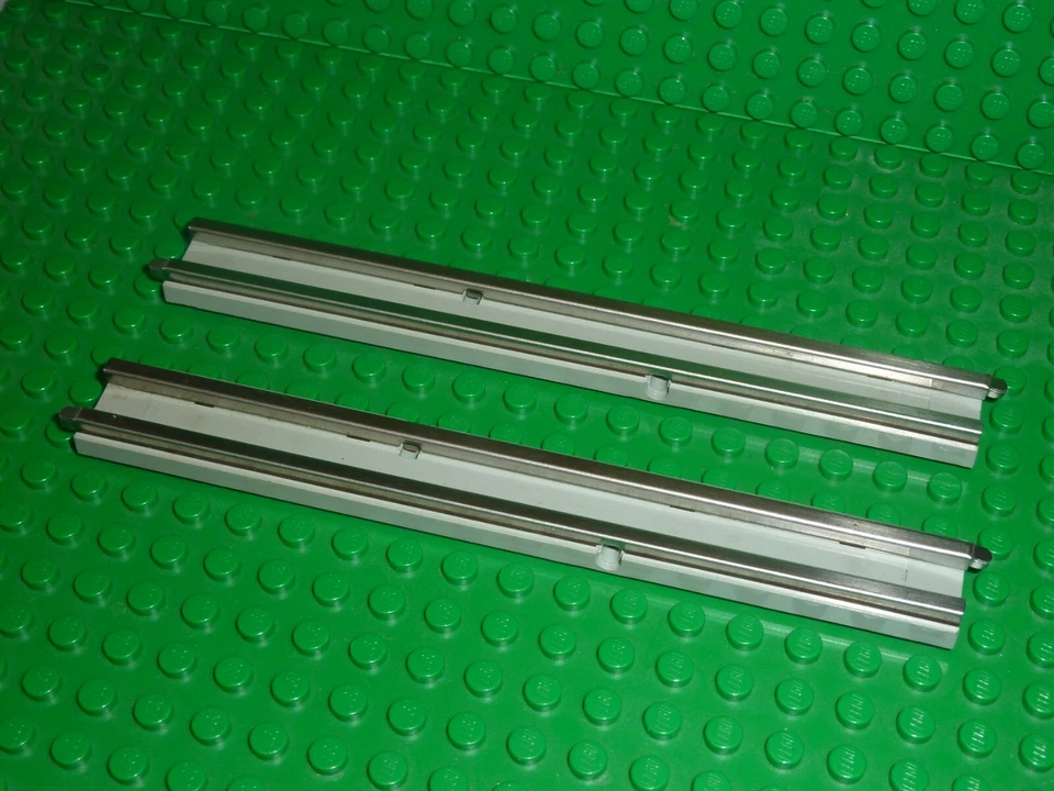  2 x Rail droit LEGO TRAIN 12v  track straight ref 3240 /set 7740 7745 7735 7727 - Photo 1/1