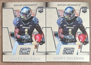 2016 Panini Prizm Draft Picks Lot of 2 Corey Coleman Rookie Baylor Bears #111