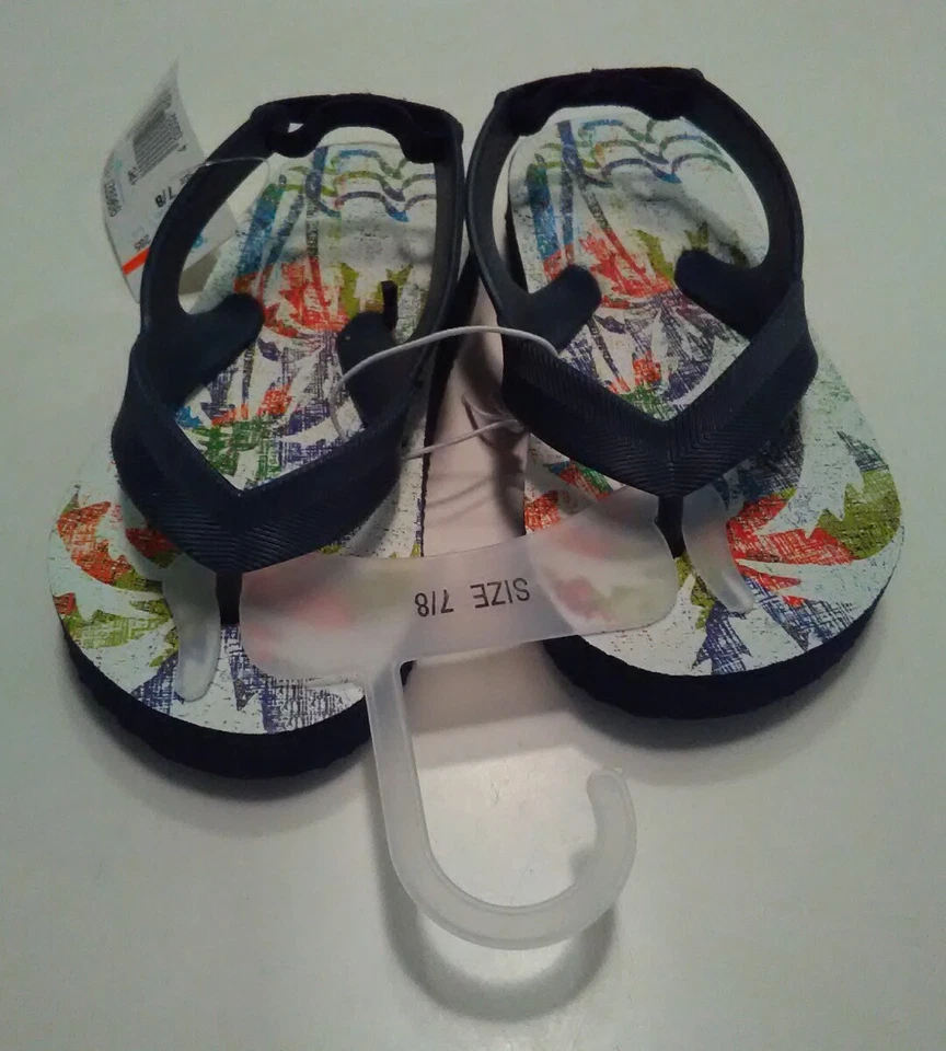 Toddler Toys R US  Shoes Sandals summer Size 5/6 palms pattern blue NWT - Image 1 of 3