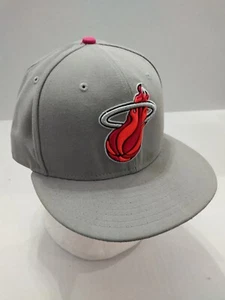 Miami Heat New Era 9Fifty Hardwood Classics Pink Orange Silver Hat Rare Find Cap - Bild 1 von 11