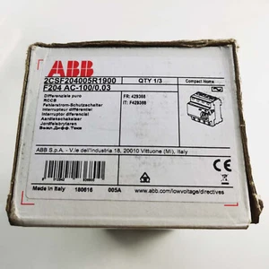 1PCS Abb operated circuit breaker F204 AC-100/0.03 new - Picture 1 of 4