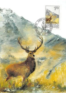 Maximum Card FDC LIECHTENSTEIN Hunting 1986 September MK 68 n1 - Picture 1 of 2