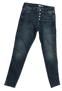 Old Navy Rockstar Super Skinny Blue Button-Fly Denim Jeans Damengröße 4 - Bild 1 von 6