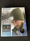 Brookstone LED Beanie Knit Hat New Olive Green Sealed Package