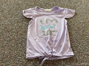 Btween Girls Love Purple Glitter Top 4T - Picture 1 of 4