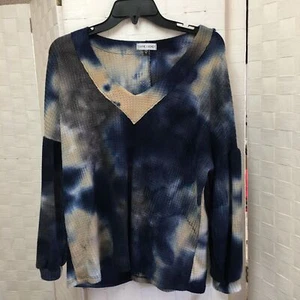 nwt thyme & honey tie dye waffle knit top size XL - Picture 1 of 10