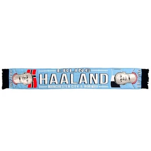 Bufanda de fútbol New Erling Haaland Man City Striker, Haaland City y Noruega - Imagen 1 de 3