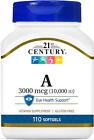 Vitamin A 3000 Mcg Vision Eye Immune Reproductive Function Support, 110 Softgels