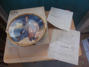 Edwin Knowles Collector Plate Norman Rockwell "Waiting on the Shore" in Box - Picture 1 of 7