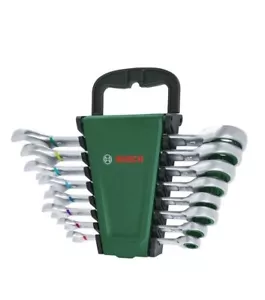 BOSCH RATCHET COMBINATION WRENCH SET (8/10/12/13/14/15/17/19mm) 1600A027PS - Picture 1 of 2