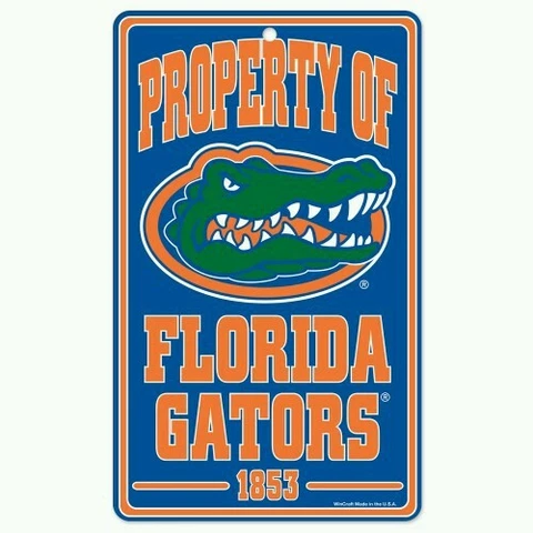 FLORIDA GATORS "Property Of" Sign FREE SHIPPING! Durable Poster Cover