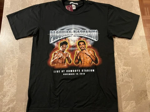 Manny Pacquiao vs Margarito 2010 Boxing T Shirt Sz L Team Pacquiao Cover