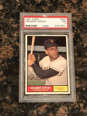 1961 Topps Orlando Cepeda #435 Baseball Card PSA 7 - Image 1 of 2